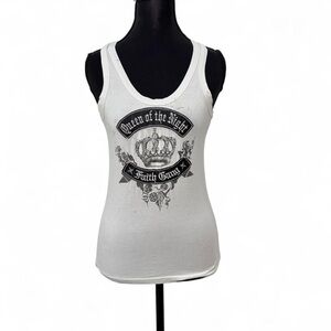 Faith Connexion Fitted Graphic Tank Top White Black